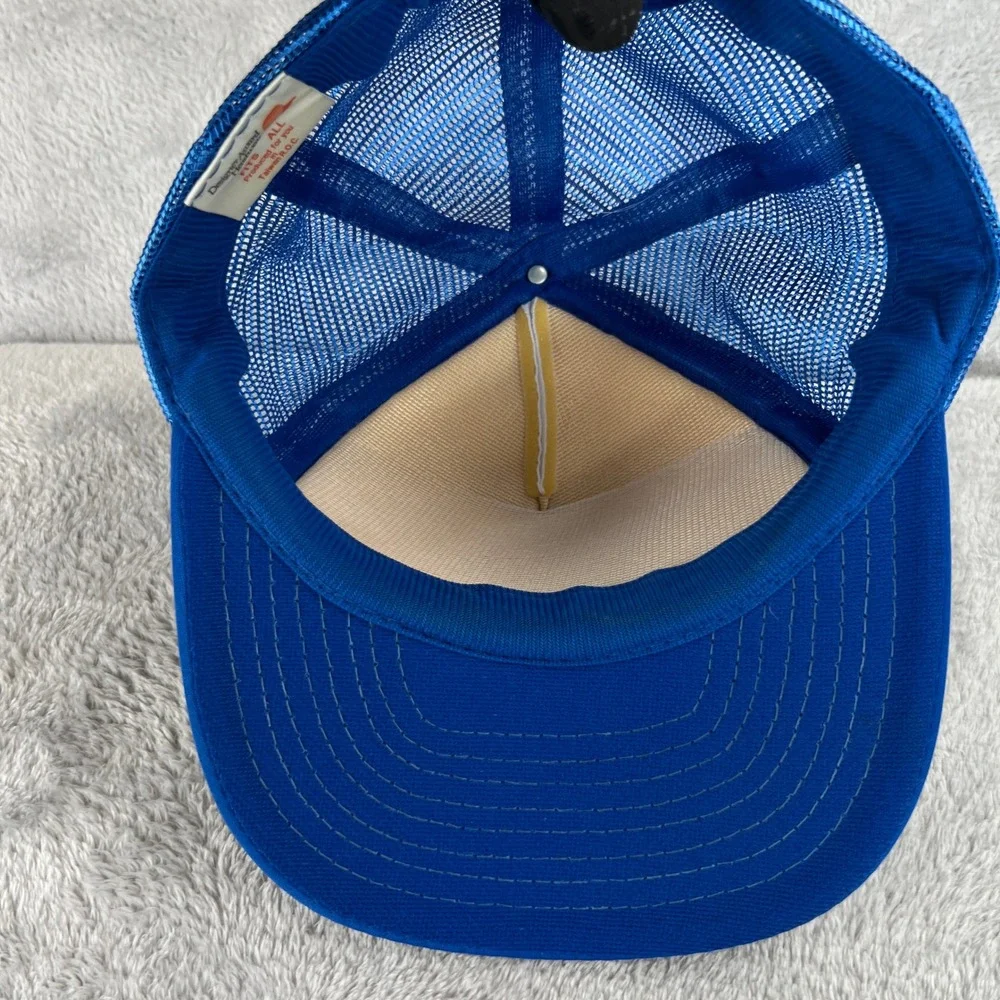 Vtg Zinkin Fitness Trucker Hat Blue Gym Weightlifting Mesh Snapback 80s Fresno